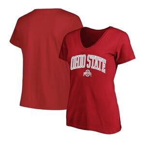 NWT Women's Profile Varsity Red Ohio State V-neck Tee OSU Tee Shirt 2X XXL Plus